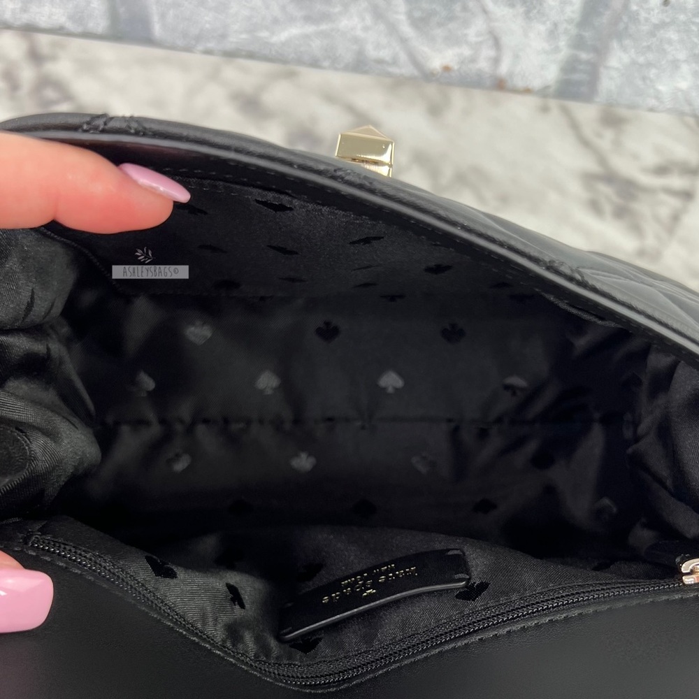 Kate Spade Natalia Quilted Leather Top Handle Satchel Crossbody & Medium Wallet - Picture 8 of 16